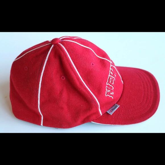 NEW YORK Red Wool/Polyester Baseball Hat ZCUDS in PRISTINE CONDITION - Picture 4 of 8